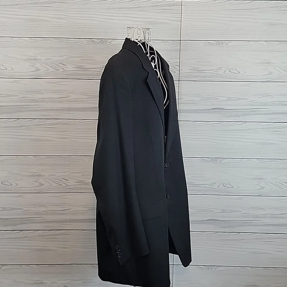 Jack Victor Classic Vintage Men's Suit Blazer- Dark Slate Grey Size 48 XL